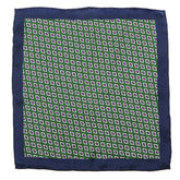 Green Vintage Diamond Mac 33cm Pocket Square - Tie Doctor